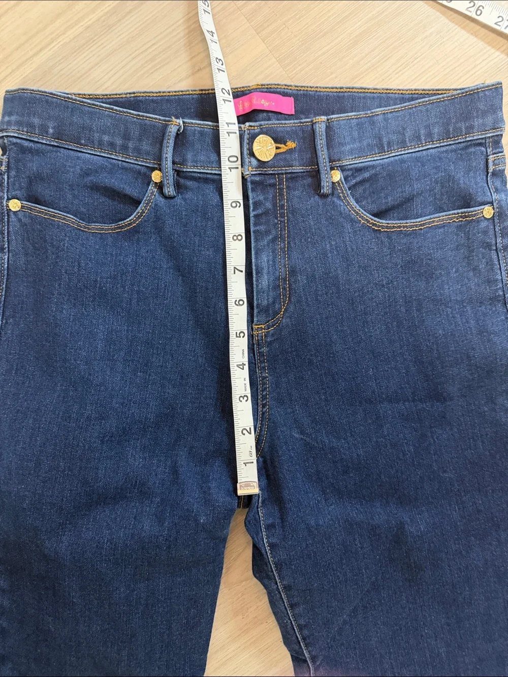 Lilly Pulitzer Dark Wash Eagan High Rise Skinny Denim Jeans. Sz M-10 - Picture 8 of 13